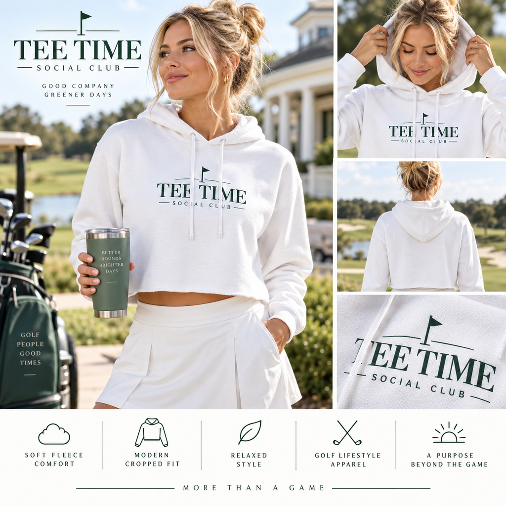 Tee Time Social Club Women’s Cropped Hoodie
