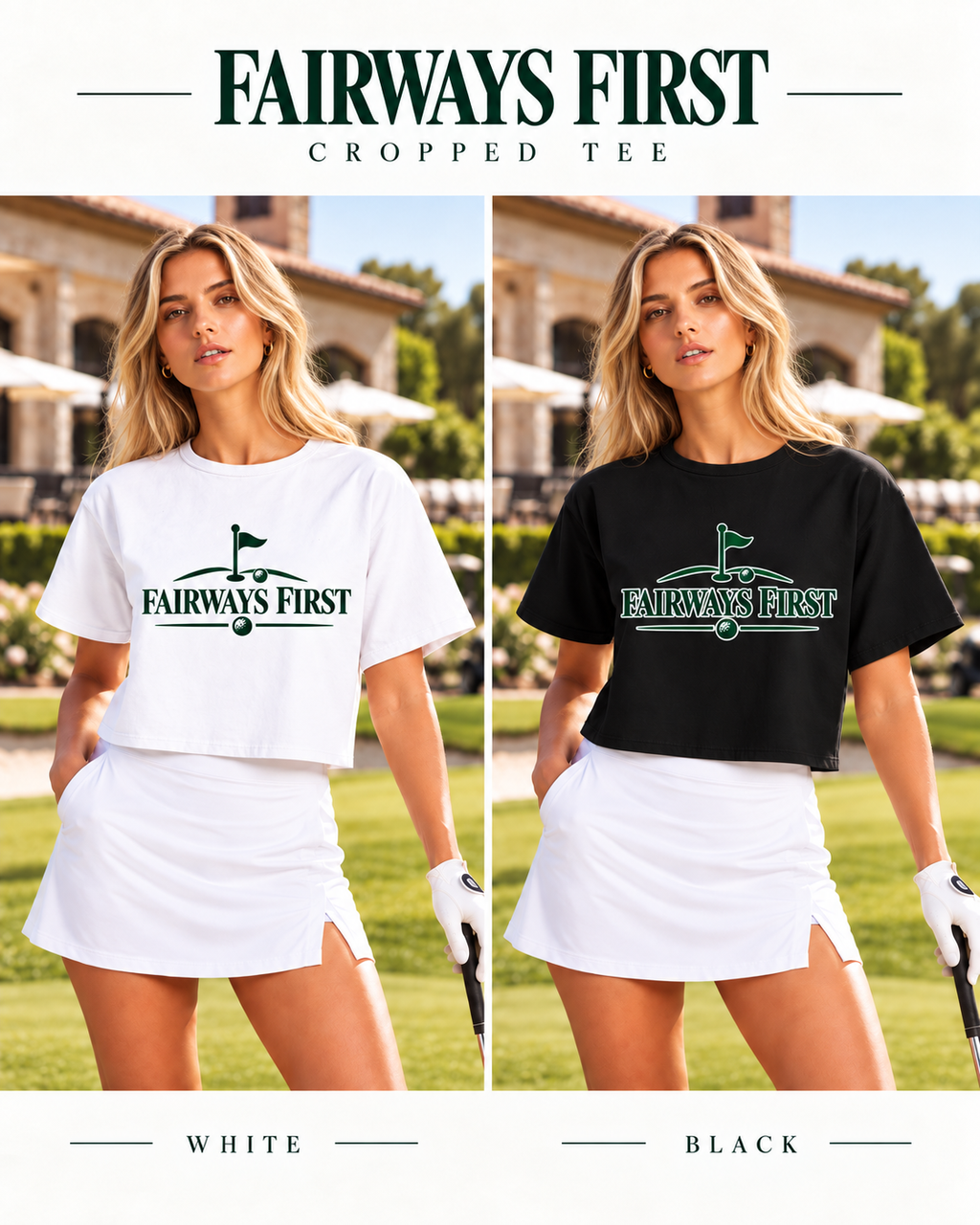 Fairways First Women’s Cropped Heritage T-Shirt