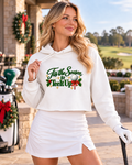 Tis the Season to Tee It Up Cropped Hoodie