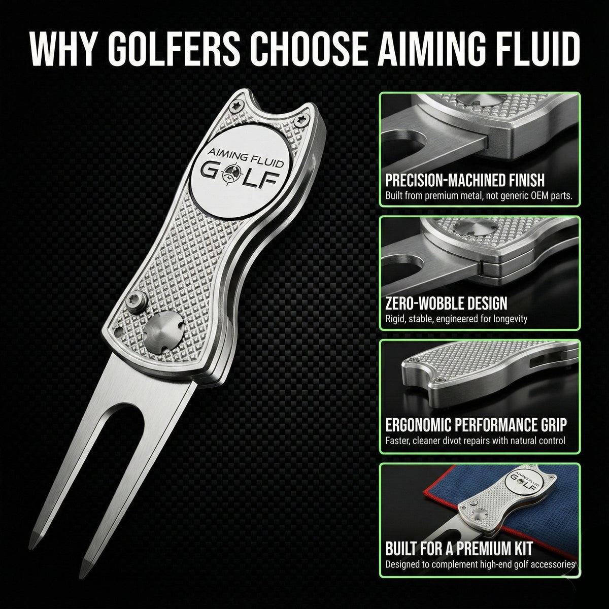 5-in-1 Foldable Divot Tool with Magnetic Ball Marker