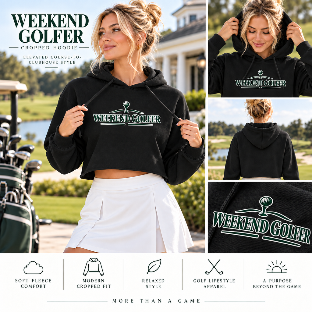 Weekend Golfer Women’s Cropped Hoodie
