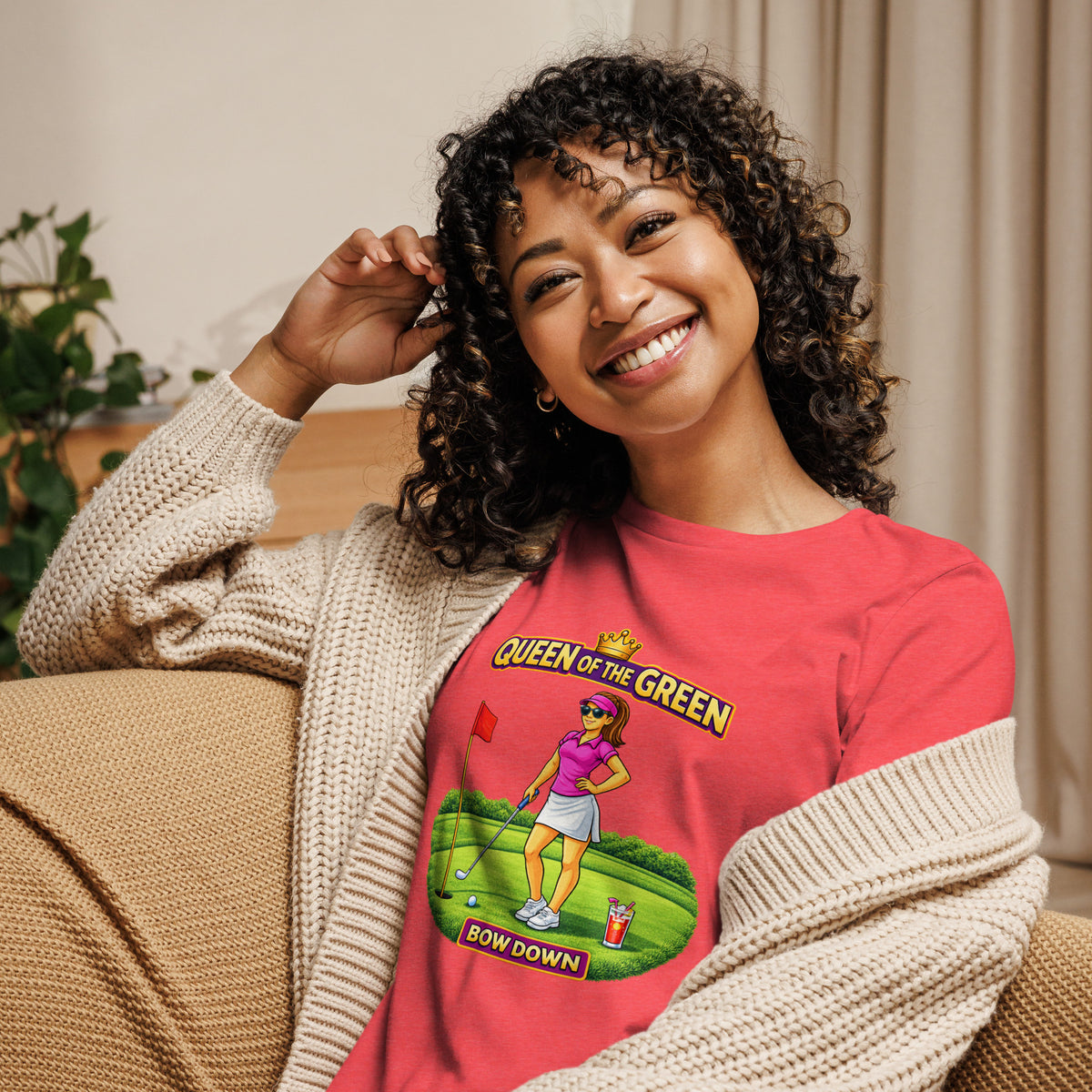 Queen of the Green “Bow Down” Women’s Relaxed Tee – Dark Tones