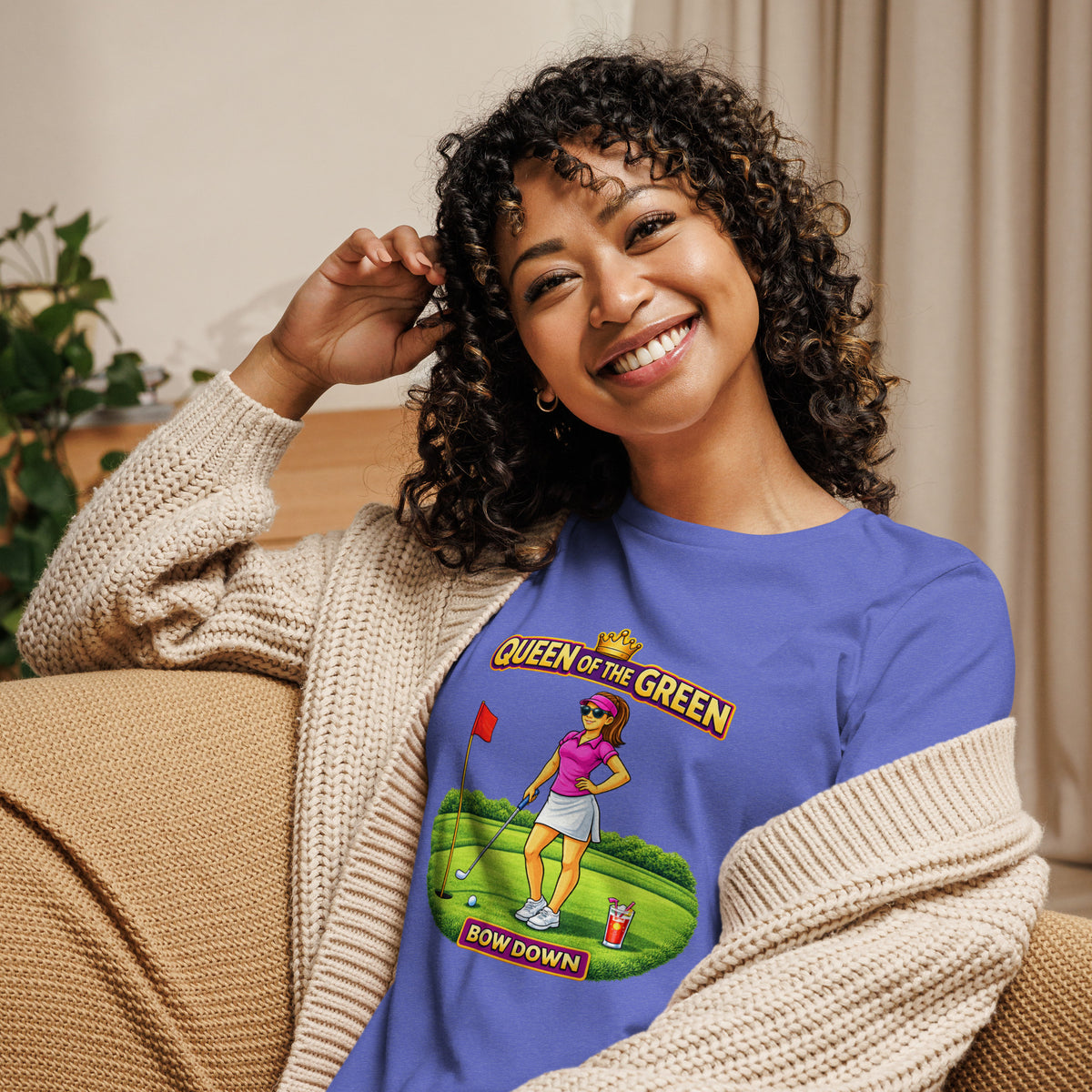 Queen of the Green “Bow Down” Women’s Relaxed Tee – Dark Tones