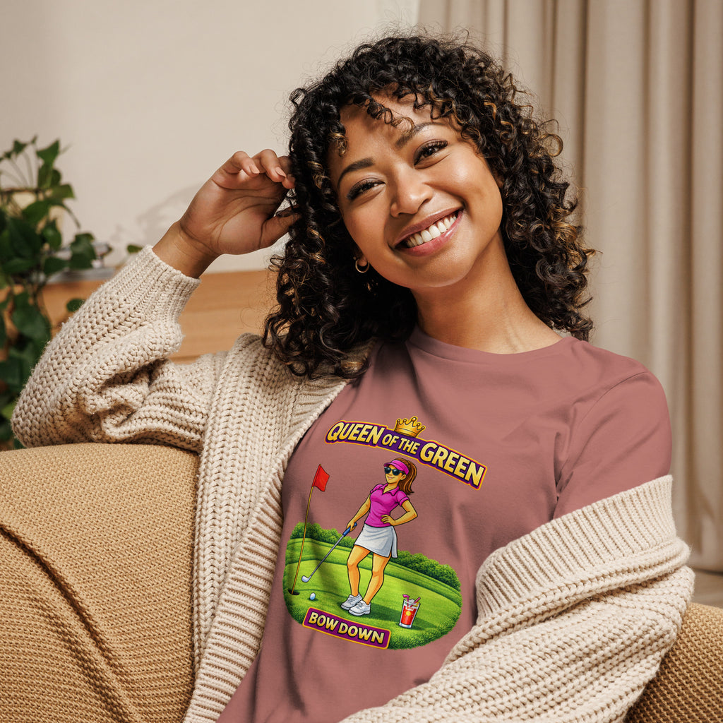 Queen of the Green “Bow Down” Women’s Relaxed Tee – Dark Tones
